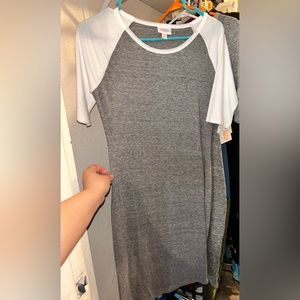 Lularoe Julia dress XS - Gray/White